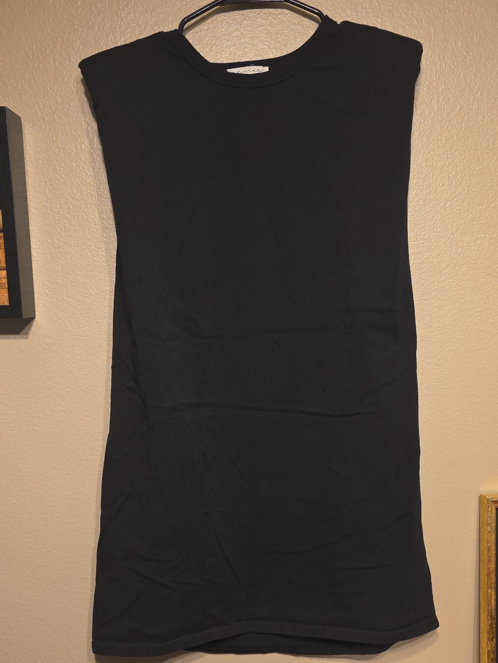 Et Clet Black Sleeveless Tank Top